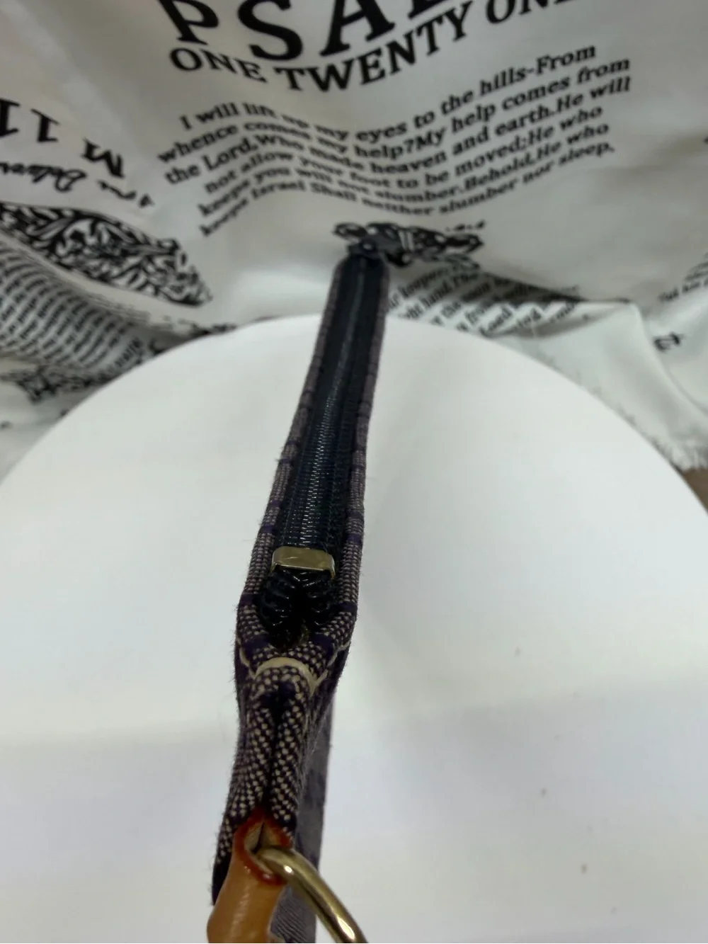 EUC vintage Dooney & Bourke signature monogram canvas wristlet pouch